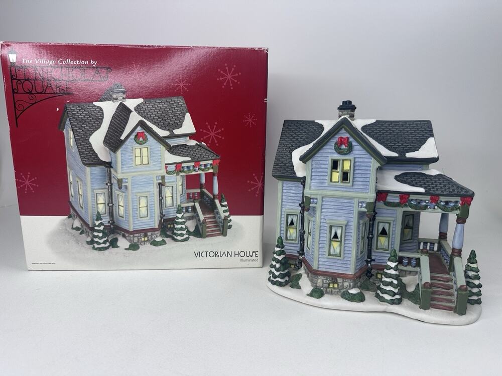 St. Nicholas Square Village Collection Victorian House Illuminated Christmas